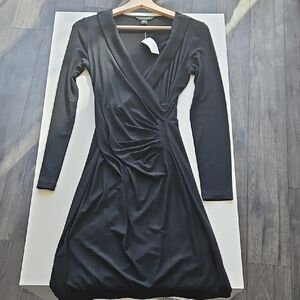 Banana Republic Elegant Black Wrap Dress NWT